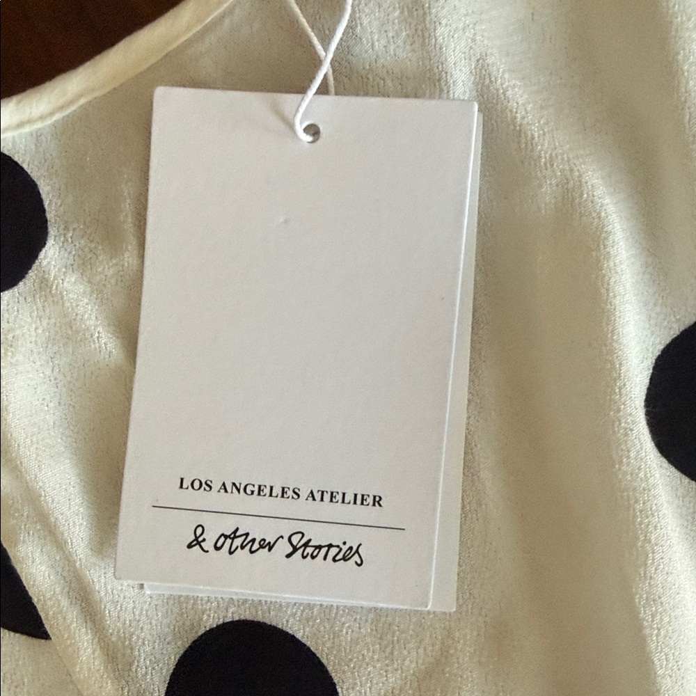 & Other Stories Polka Dot Spaghetti Strap Top - Picture 2 of 6